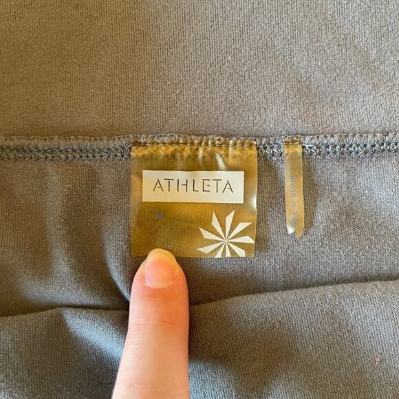 Athleta Gatsby Pull On Flounce Hem Skirt Gray Blue Size Medium 0627A - Picture 6 of 6